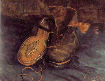 Vincent Van Gogh : A Pair of Shoes,One Shoe Upside Down